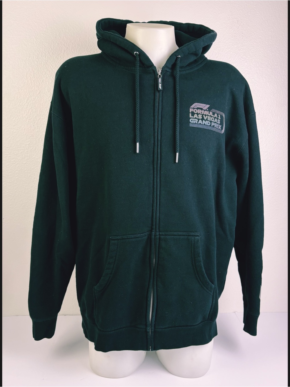 F1 Formula 1 Las Vegas Grand Prix 2023 Full Zip Hoodie Men’s XL Black